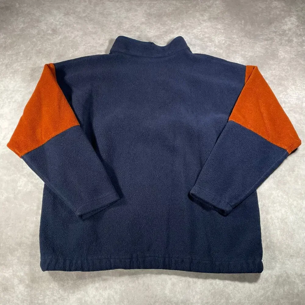 90’s Dolmen Hiking Blue Orange Fleece Quarter Zip Sweater